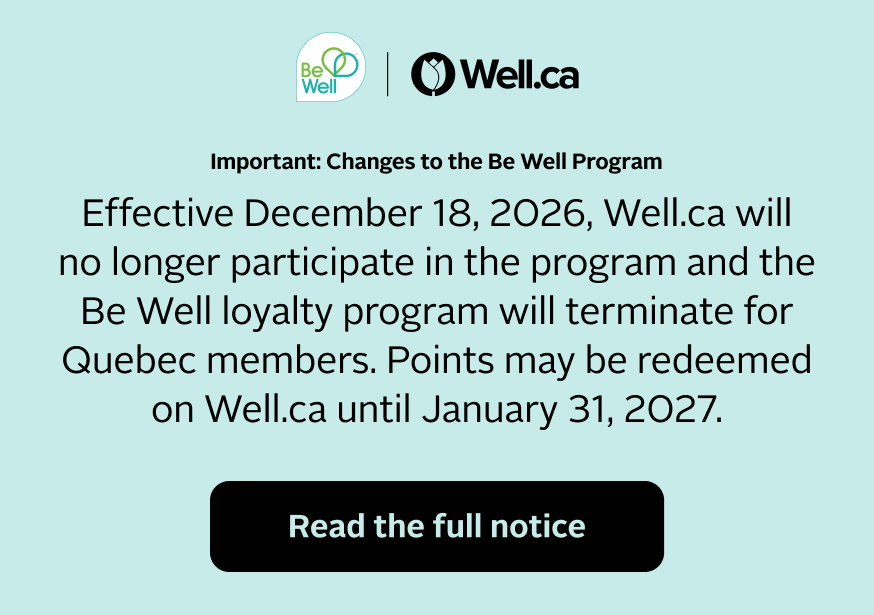 Be Well | Program Changes